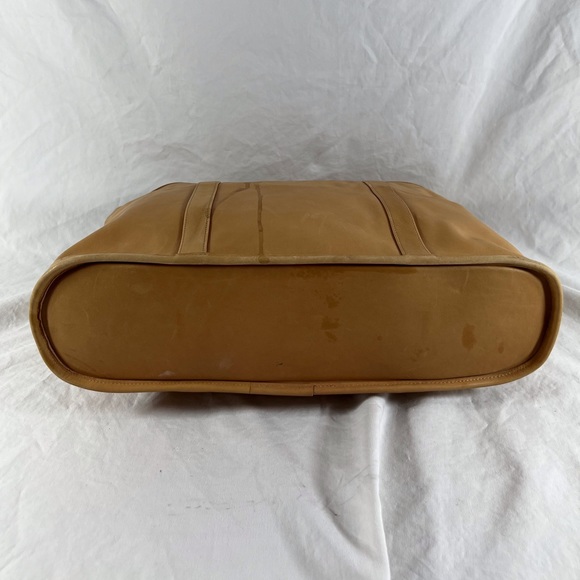 80's COACH Tan Leather Vintage Large Shopper Tote Bag Made in The United States - Picture 5 of 17